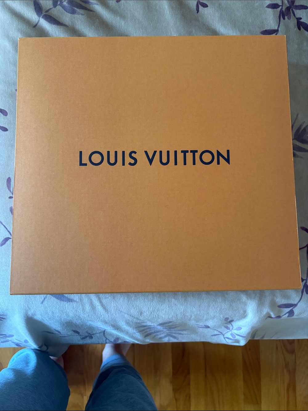 Louis Vuitton Orange Box with Black Logo